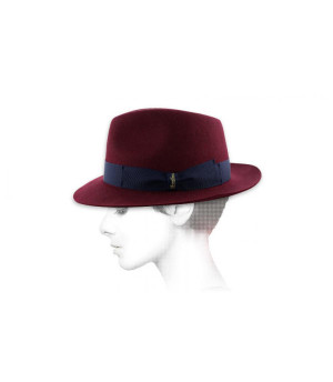 chapeau borsalino bordeaux Chapeau femme feutre lapin bordeaux